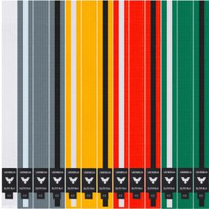 Elite Sports Kids Brazilian Jiu Jitsu Belts Preshurunk Martial Arts Youth BJJ Belts for Girls & Boys with BJJ Ranking Stripes (Yellow)