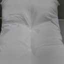 QUILTINA Ear Protection Pillows 2-Pack Perfect for Back or Side Sleepers, Relatively Flat & Thin Medium Support Bed Pillow with Concave Design, Soft, Highly Elastic, Queen 20 x 30 in, White