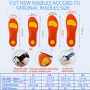 Insoles for Men and Women- Support Shock Absorption Cushioning Sports Comfort Inserts, Breathable Shoe Inner Insole for Running Walking Hiking Working(XL) (XL:Men:11.5-14|Women:12.5-14.5, Orange)