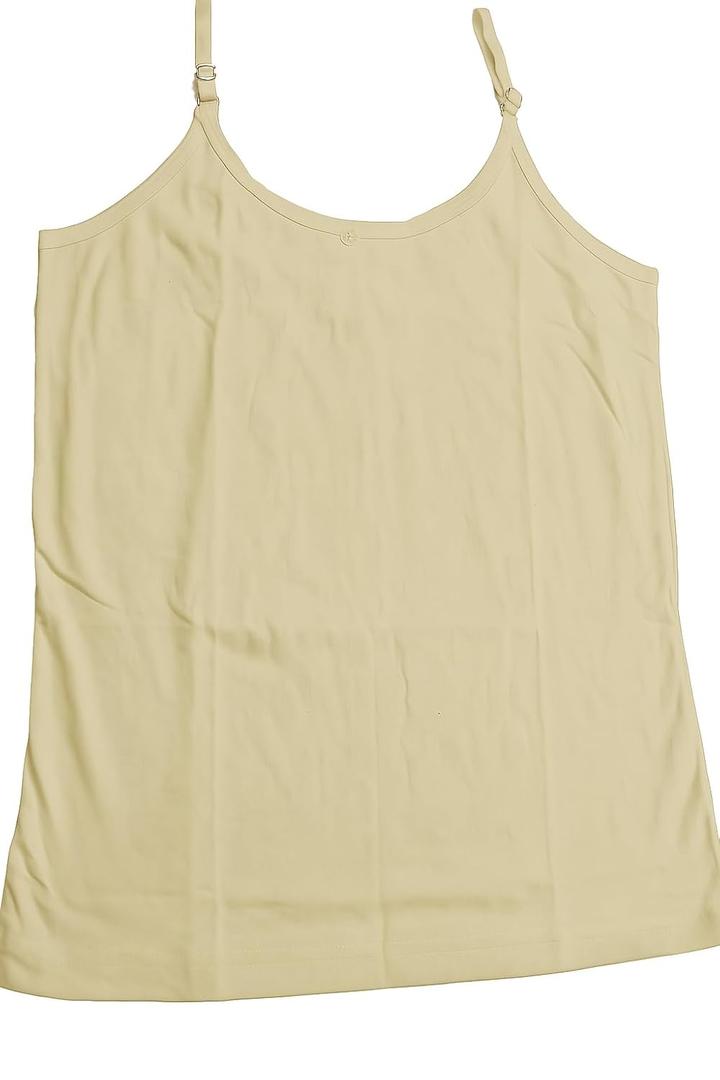 Women’s Cotton Regular Fit Camisole Slip Cream S