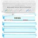 Premium Clear Mahjong Racks with Pushers, 4-Pack Non-Slip Acrylic Racks | Non-Slip Base Design,Gift-Ready Packaging, Multiple Color Options, American Mahjong Accessories, Mahjong Night Gift, Standard