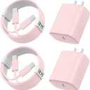 Phone 17 16 15 Charger Fast Charging, 10 FT Long USB C Charger Cord with 20W Type C Fast Phone Charging Block forPhone 17/17 Pro/17 Pro max/Air/Phone 16 15 Pro Max Plus, iPad, Android,Pink