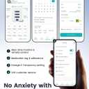 28-Day(1X) Automatic Pill Dispenser (Expandable Tray) App & On-Device Setup by Family, LCD Display, Digital Lock, Sound & Light Alerts- Safe Medication Organizer for Dementia Seniors(2-Tray, White)