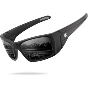 suoso Sports Polarized Sunglasses for Men: Women UV400 Protection Wrap Around Sun Glasses for Fishing Driving Cycling TR90 (C01-black)
