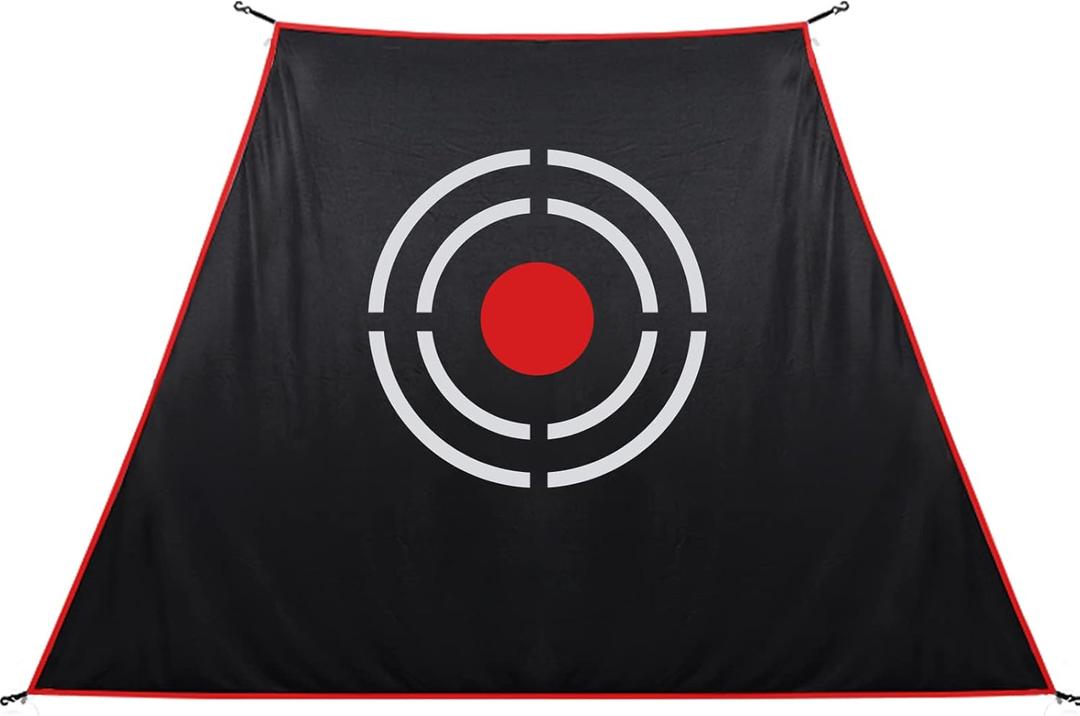 Golf Target Cloth - Heavy Duty Impact Screen for Golf Nets, Indoor/Outdoor Practice Hitting Training Aid with S-Hooks