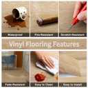 Peel and Stick Vinyl Flooring 36 Pack 54 Sq.Ft, Wood-Look Luxury Vinyl Plank Flooring, Waterproof Self-Adhesive DIY for Bedroom, Kitchen and Bathroom