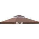 ShowyLive 10x10 Canopy Replacement Top - Gazebo Replacement Canopy, Replacement Canopy Top 10x10 Brown