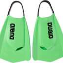 Arena Unisex Adult Powerfin Pro II Swim Training Fins Men and Women Silicone Short Blade Flippers Left-Right Customized, Sizes 42-43