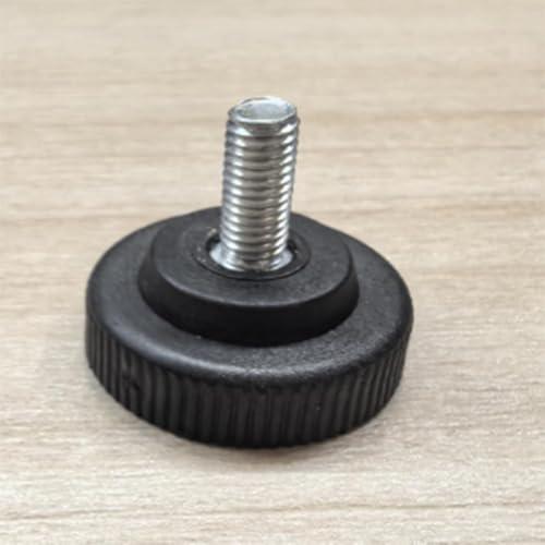 NOVAMAISON Large Desk Feet Knob, Home Office Table Desk Adjustable Leveling Foot, Leveling Feet for Tables Chairs, Black Metal Replacement Parts, 10 Pack