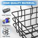 Pegboard Baskets 4 Pack, Bins Set, Accessories, Garage Storage Wall Organizer Attachments, Square Style Black