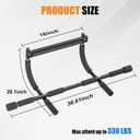 Pull Up Bar for Doorway
Upgrade Door Frame Chin-Up Bar, Max 330 lbs, Multi-Grip, Portable Upper Body Workout Bar, for Home Gym Strength Training