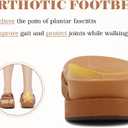 KuaiLu Womens Dressy Orthotic Flip Flops Ladies Yoga Memory Foam Summer Pool Beach Slip on Plantar Fasciitis Arch Support Khaki 9.5