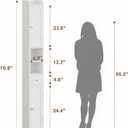 ChooChoo Narrow Bathroom Storage Cabinet with Adjustable Shelves, Tall Storage Cabinet with 2 Doors and 1 Drawer, Freestanding Cupboard for Small Spaces, White