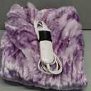 Electric Heated Throw Blanket, Faux Fur with 6 Heating Levels & Auto Off, Soft Cozy Sherpa Washable Blanket (50" x 60", Purple)