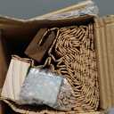 LazBlinds No Tools No Drill Cordless Bamboo Roman Shades, Light Filtering Window Treatment, Roll Up Bamboo Blinds for Windows 29'' W x 64'' H, Brown