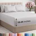 Extra Deep Full Sheet Set - 6 Piece Breathable and Cooling Sheets - Hotel Luxury Bedding for Women, Men, Kids & Teens - Easy Secure Fit - Soft, Wrinkle Free & Comfy - Extra Deep Pockets - French Grey
