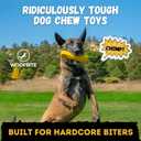 Indestructible Stick Dog Toy - Lifetime Replacement - Durable Chew Toy for Aggressive Chewers - Safe Non-Toxic Natural Rubber - Chew Tug & Fetch - Tough, Heavy Duty - Med/Large Breed, 8x2