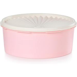 Tupperware Heritage Collection 7.6 Cup Cookie Canister, Vintage Light Pink Color, Dishwasher Safe and BPA Free Container (1.8 L)