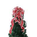 Valentine's Day Christmas Wreath Large Red Bow Tree Topper, Burlap With White Polyester Edge Gift for Christmas Wedding Party Holiday Home Indoor Outdoor Decoration