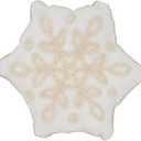 SARO LIFESTYLE Crystal Frost Snowflake Poly Filled Throw Pillow