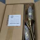 KCO Lighting Gold Globe Wall Sconce Mid Century Modern Glass Wall Light Fixtures Bathroom Mirror Vanity Wall Lamp Set of Two for Living Room Bedroom (Clear)