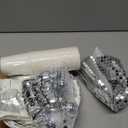 Marsui 121 Pcs 70s 80s Disco Ball Party Decorations Disposable Paper Plates Napkins Cups Bachelorette Silver Balls Tableware Set for Wedding Cocktail Birthday Dancing Queen Party(Silver)