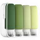 Travel Bottles for Toiletries, Large 6oz Travel Size Containers, BPA Free Leak Proof Tubs Refillable Liquid Accessories with Toiletry Bag for Cometic Shampoo and Lotion Soap (4 Pack)