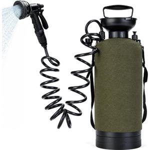 Vevitts Portable Shower 2.1 Gallon (8L), Camping Shower with 10 Mode Shower Head, Portable Beach Shower for Surfing, Camping & Van Life – Outdoor Rinse Kit with Hand Pump