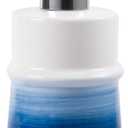 Ceramic 12Oz Soap Dispenser for Kitchen, Refillable Hand Dispenser with Pump, Lotion Dispenser Bathroom for Dish Soap, Hand soap. (Navy Blue)