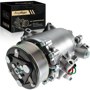 Air Conditioner AC Compressor with A/C Clutch Fits for Honda Civic 2012-2015, CR-V 2007-2014, RDX 2007-2012, CO 4920AC AC Compressor, Replaces 38810RWCA01, 38810RZYA01