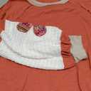 Women's Oversized Sweatshirt Boho Tops Patchwork Crewneck Sweatshirt Floral Long Sleeve Pullover Tops (X-Large, Pink and White)