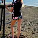 ADUKIDE Girls Rash Guard Swimsuit 2-Piece Bathing Suit UPF 50+ Summer Beach Swimwear Size 7-16T (Black)