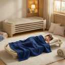 Angeles SpaceLine Daycare Cots for Kids, Kids Toddler Stackable Sleeping Cot for Preschool and Classroom, Standard Size, Set of 4, Sand