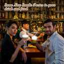 Cocktail Smoker Kit With Torch, 6 Flavors Wood Chips, Drink/Bourbon/Old Fashioned Smoker Kit, Whiskey Gifts for Men, Dad, Husband,Boss, Boyfriend (Without Butane) (Black)