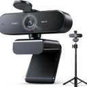 EMEET NOVA 4K Webcam with Tripod - 4K UHD, PDAF Autofocus, Adjustable Heights with 360 Swivel Head, 2 Noise-Cancelling Mics, USB Plug&Play, Privacy Cover, Ideal for Online Meetings&Live Streaming