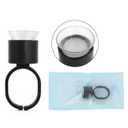 Tattoo Ink Ring Cups,100pcs Microblading Pigment Glue Rings with Sponge Ink Cups Caps Permanent Makeup Tattoo Eyelash Eyebrow Extensions Medium Holder for Tattoo Supplies,Microblading Supplies