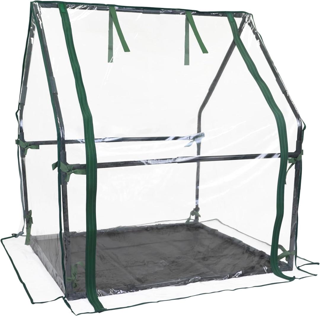 Gardzen Mini Greenhouse Indoor with Waterproof Bottom, Heavy Duty Portable Green House for Outdoor, Ideal for Seed Starting, Germination and Weather Protection, 36.2"(L) x 36.2"(W) x 42.5"(H)