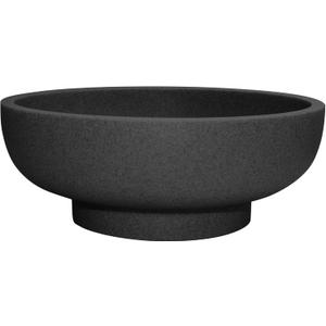 Large Decorative Bowl, Fruit Bowl for Kitchen Counter, Modern Resin Bowl for Home Decor, Key Holder for Entry Table, Artificial Stone Black