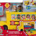 CoComelon Transforming School Time Bus - Lights and Sounds - 3 Favorite Songs - 6 Areas of Play - Removable JJ and Cody Figures - Toys for Kids and Preschoolers