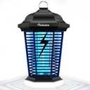 Bug Zapper Outdoor with LED Light, 5600V Electric Fly Zapper, Plug-in Mosquito Killer, 3 Prong Plug, Mosquito Zapper, Fly Traps, Flying Insects Zapper Indoor Outdoor, ABS Plastic