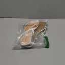 Amazon Essentials womens Flat Strap Sandals (8, White Patent)