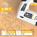 BATAVIA Electric Staple Gun, 2-in-1 Cordless Brad Nailer & Stapler Kit with 2000Pcs Nails & Staples, 4V Lithium-ion Rechargeable Nail Gun for Upholstery, Wood Working, DIY Home Projects