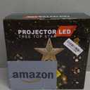 Christmas Tree Topper with 32.8FT Warm Light Cord and 6 Projection Modes, Christmas Star Tree Topper Built-in LED Rotating Projector Lights, 3D Glitter Christmas Tree Decorations (Gold)