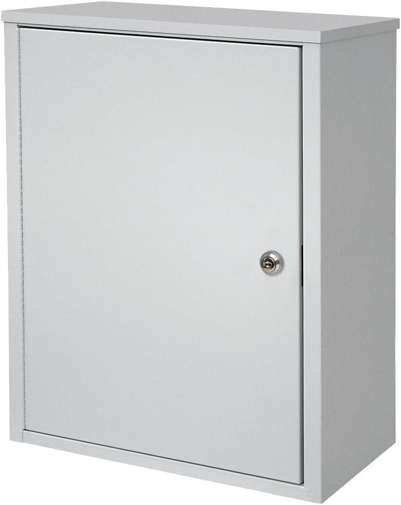 Omnimed 291611-LG Wall Storage Cabinet with 8" Flat Key Lock, Medium/Deep, Light Grey