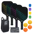 Pickleball-Paddles-Set of 4 or 2 Rackets by JoncAye, USAPA Approved Pickle-Ball Equipment with Balls, Bag, Accessories, Fiberglass Graphite Pickleball Racquet Set for Men, Women