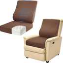 2-in-1 Recliner Cushions for Elderly Egg Crate Foam Seat Cushion and Ergonomic Back Support Pillow Non-Slip Recliner Cushions for Long Sitting Reduces Muscle Fatigue, Brown