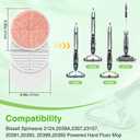 8 Pack Mop Pads Replacement Compatible with Bissell Spinwave 2124, 2039A, 2307, 23157, 23159, 20393, 20399 Hard Floor Spin Mop, 2 Soft Pads, 4 Scrubby Pads, 2 Heavy Scrub Pads