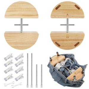 2 Pack Jean Pants Waist Extenders 30" to 60" Heavy Duty Adjustable Waistband Stretcher with Rotating Screw for Instant & Long Term Stretch