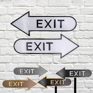 Exit - Exit with Arrow - Exit Sign - Exit wall Sign - Outdoor Exit Sign - Exit Sign for Business- Easy Install Exit Plaque - 5 Colors - Made in the USA