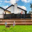 275" Retractable Baby Gates Dog Gate - 23ft Extra Wide Expandable Child Safety Gate,49" Tall Toddler Pet Mesh Gate with Reinforced Strips for Doorways,Stairs,Hallways,Outdoor & Indoor Large Openings
